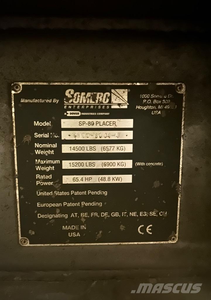 Somero SP-80 (#1105) Accessoires