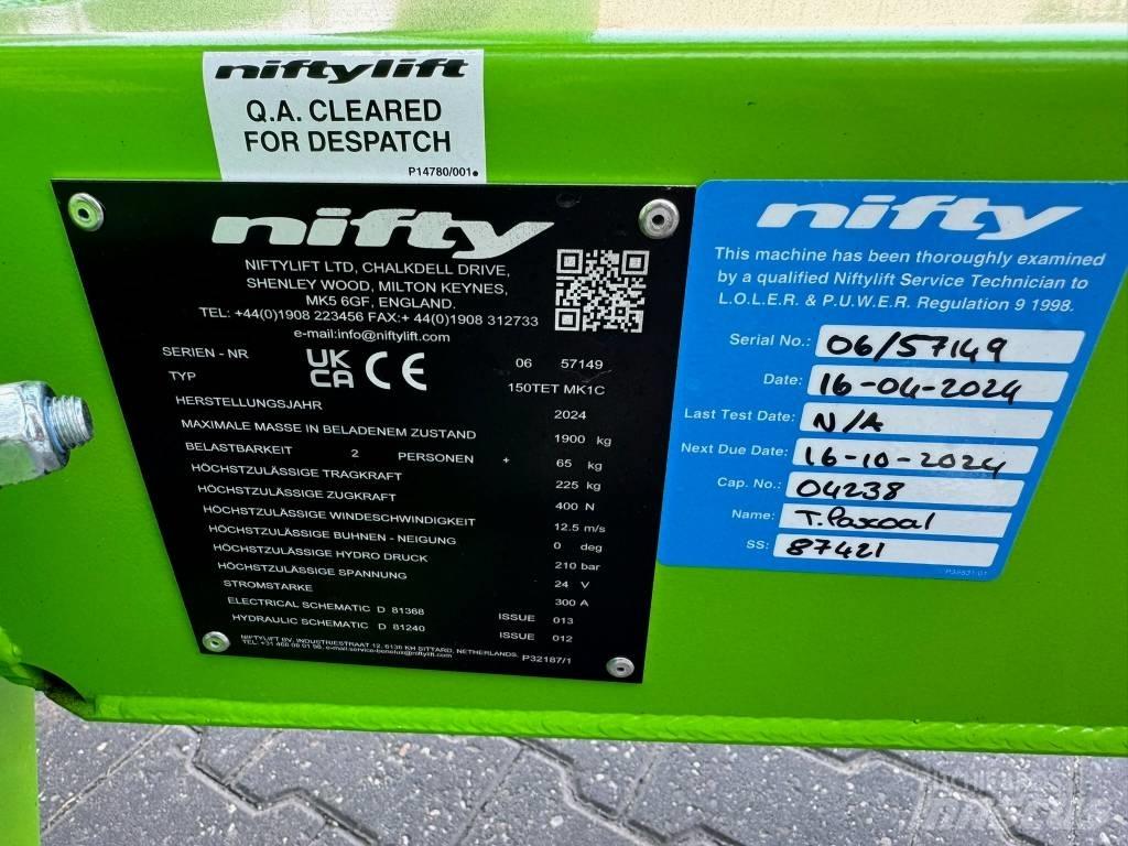 Niftylift 150 TET Aanhanger hoogwerkers
