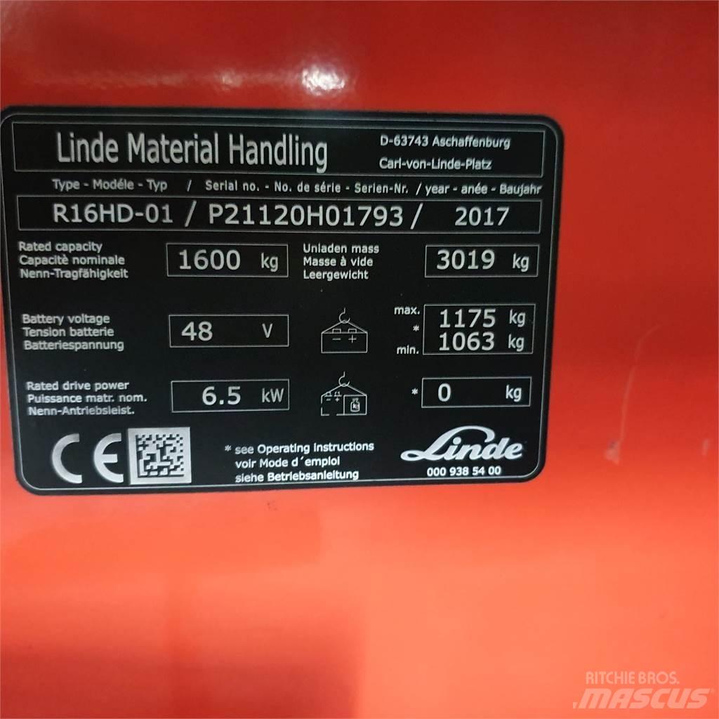 Linde R16HD Reachtruck voor hoog niveau