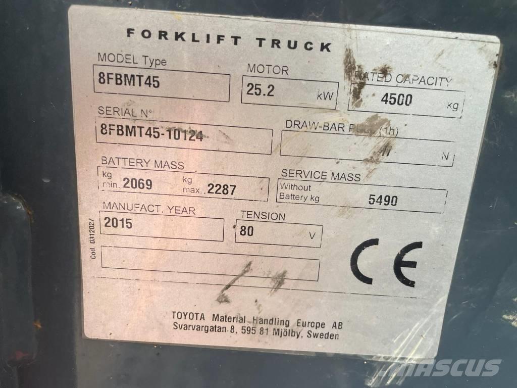 Toyota 8 FBMT 45 Elektrische heftrucks