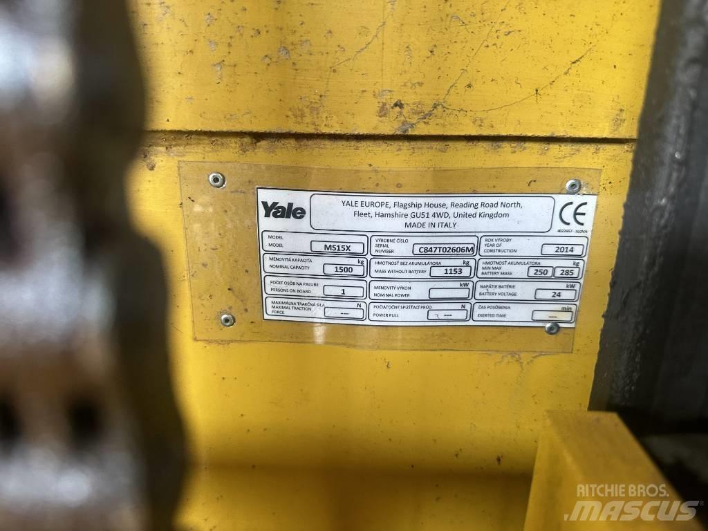 Yale ms15x Stapelaar meeloop