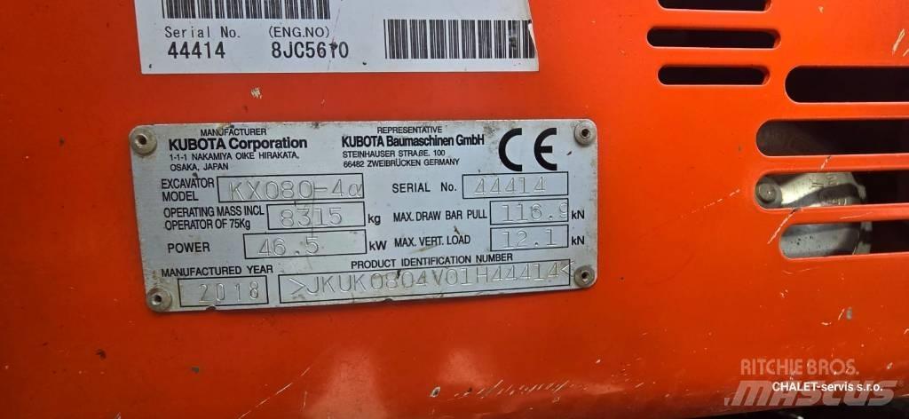Kubota KX 80-4 Midigraafmachines 7t - 12t