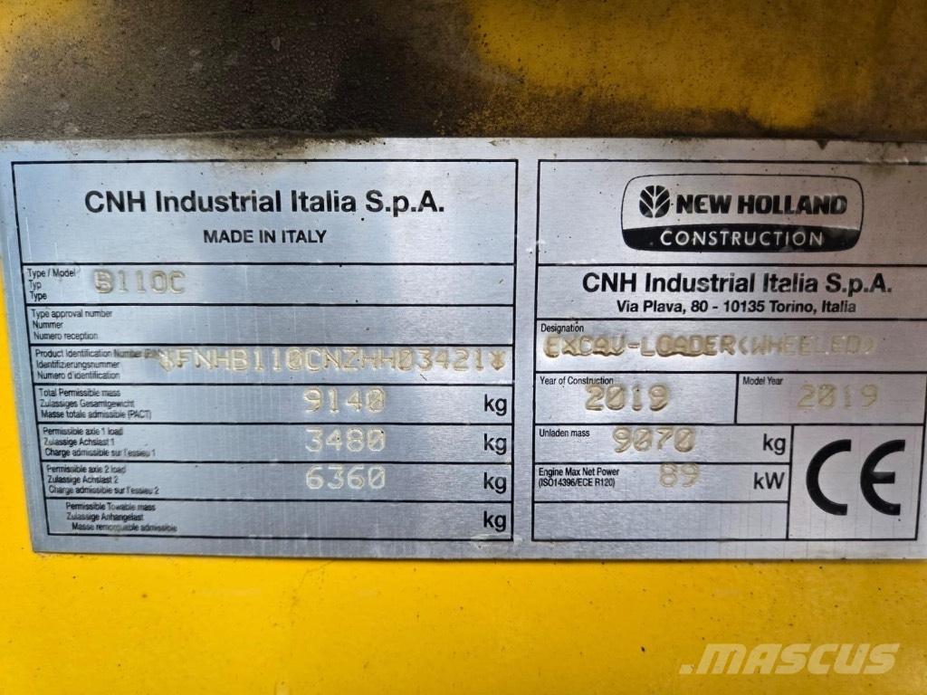 New Holland B 110 C Graaf-laadcombinaties