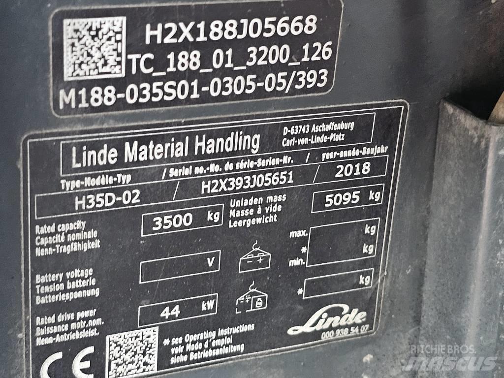Linde H35D-02 Diesel heftrucks