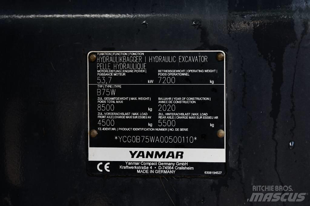 Yanmar B 75 W Wielgraafmachines