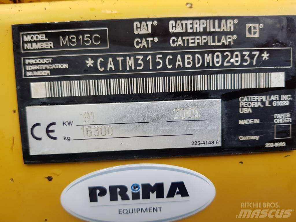 CAT M315C Outriggers Chassis en ophanging