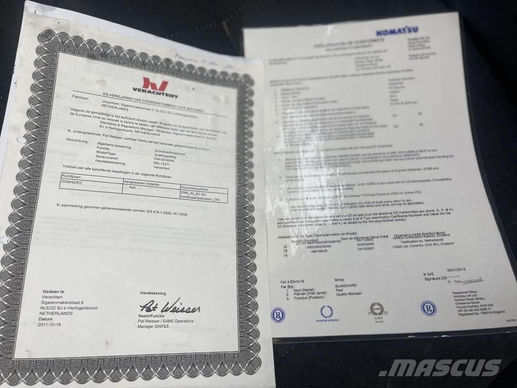 Komatsu PC190 Rupsgraafmachines