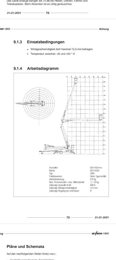 Sky High 1800 Aanhanger hoogwerkers