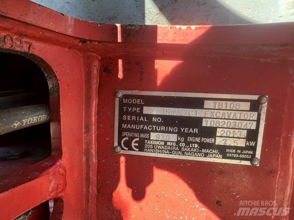 Takeuchi TB108 Minigraafmachines < 7t