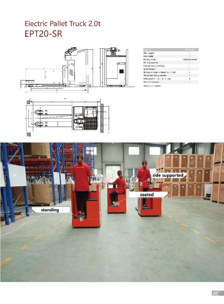 EP EPT20-SR Meerij pallettruck met platform