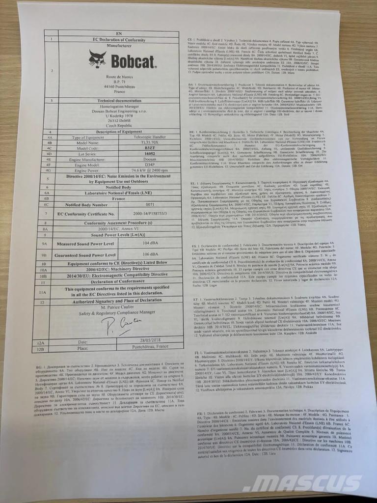 Bobcat TL35.70X Verreikers voor landbouw