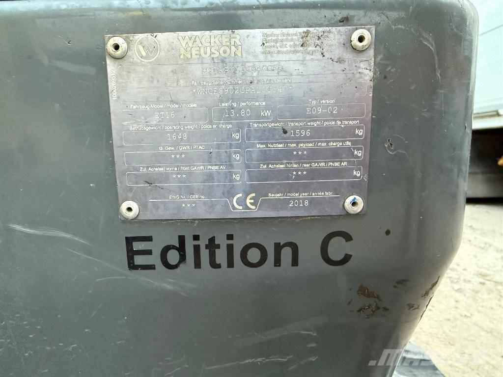Wacker Neuson ET 16 Minigraafmachines < 7t