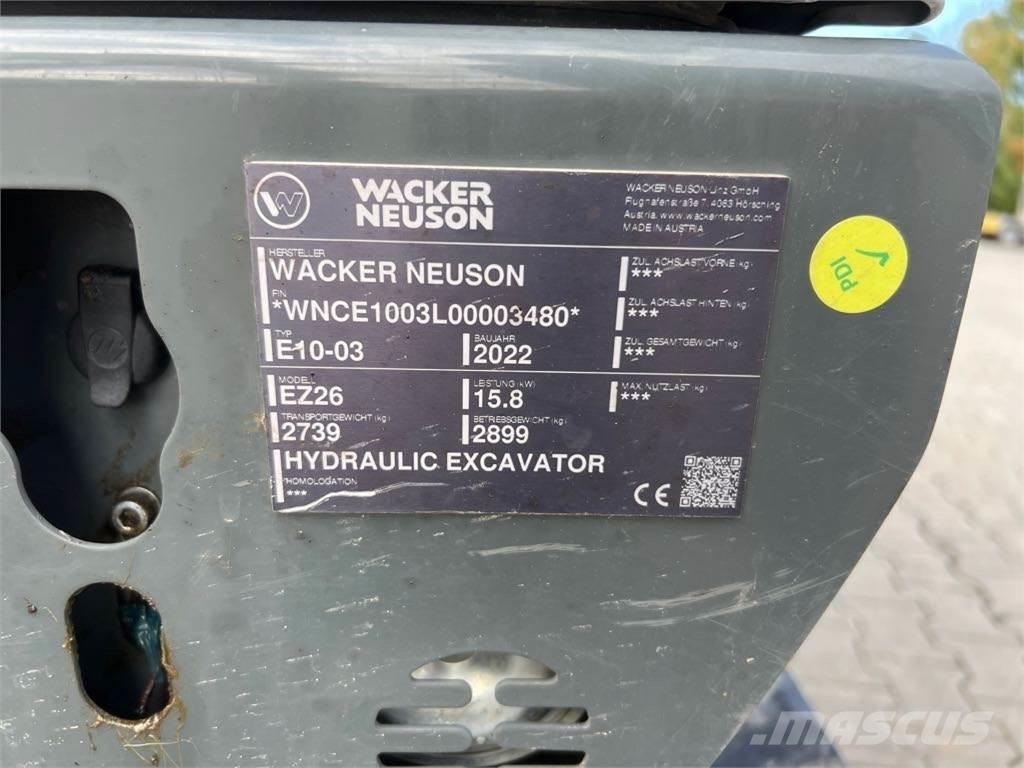 Wacker Neuson EZ26 Rupsgraafmachines
