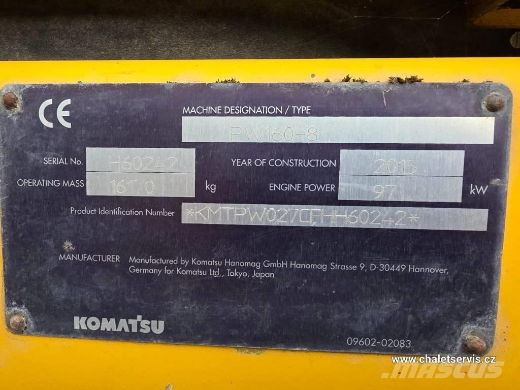 Komatsu PW 160 Wielgraafmachines