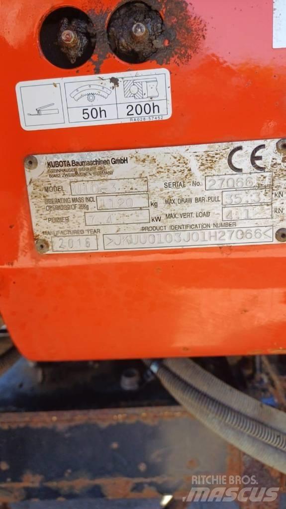 Kubota U10-3 Minigraafmachines < 7t