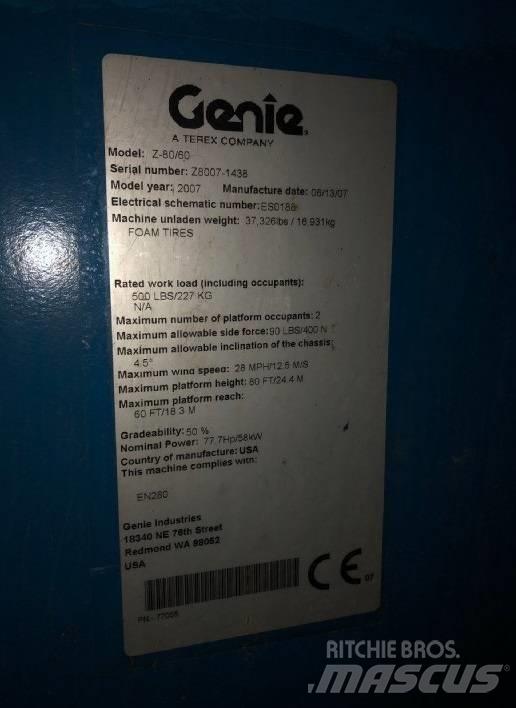 Genie Z 80/60 Knikarmhoogwerkers