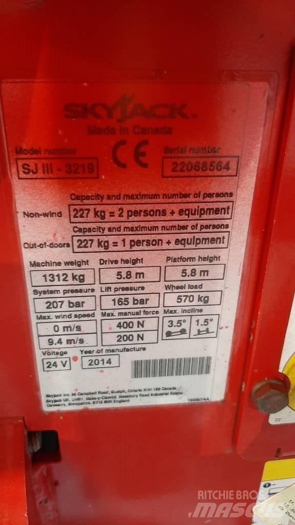 SkyJack SJIII 3219 Schaarhoogwerkers
