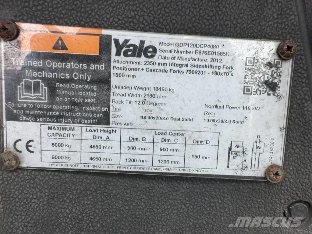 Yale GDP120 Diesel heftrucks