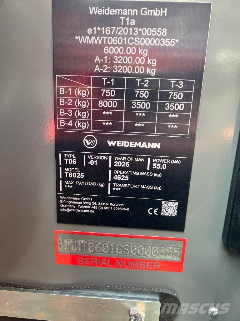 Weidemann T6025 Telescopische wielladers