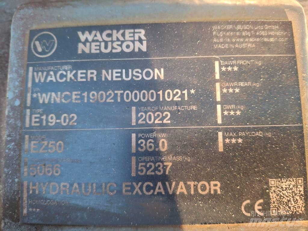 Wacker Neuson EZ50 Rupsgraafmachines