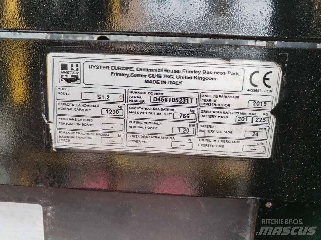 Hyster S 1.2 Stapelaar meeloop
