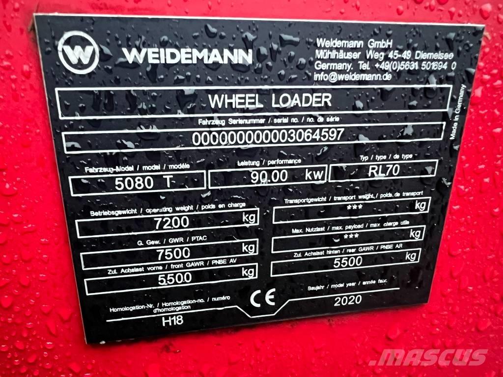 Weidemann 5080T Telescopische wielladers