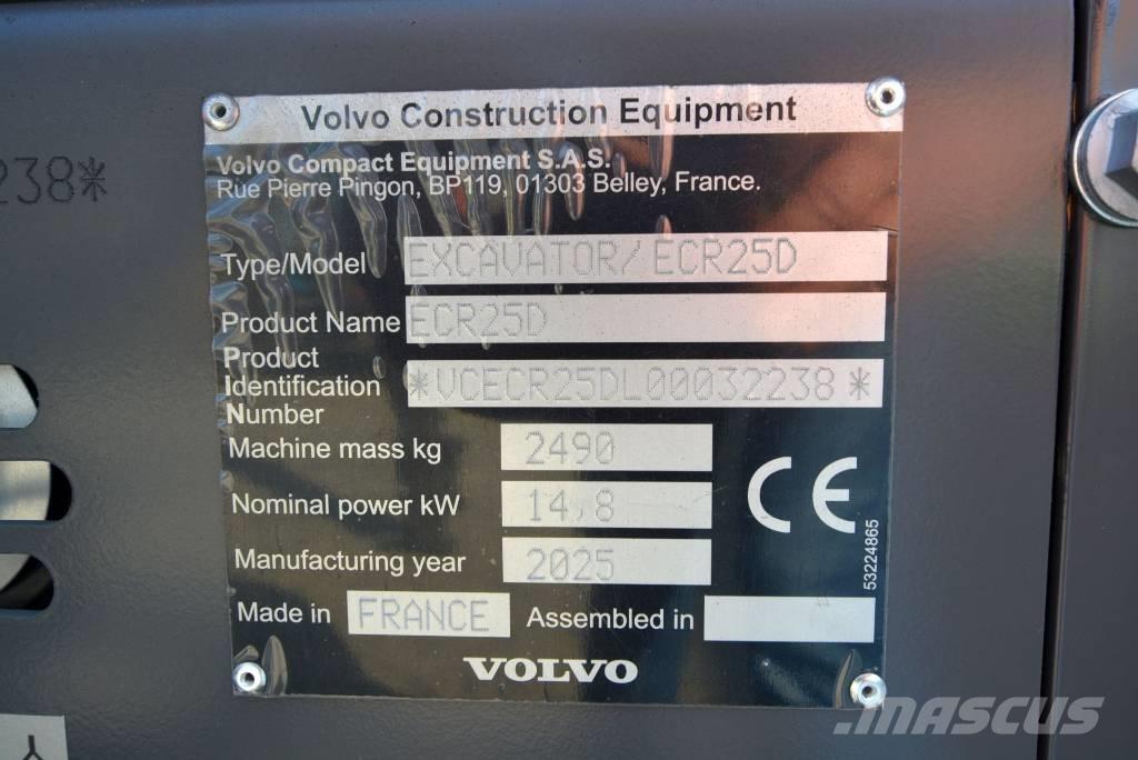 Volvo ECR 25 D Minigraafmachines < 7t