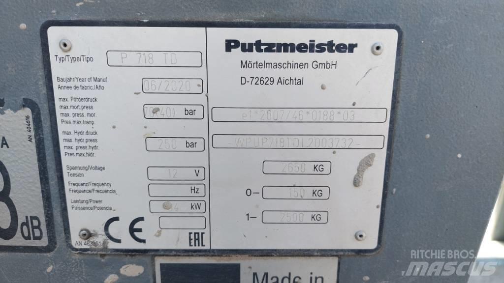 Putzmeister P 718 TD Betonpomptrucks