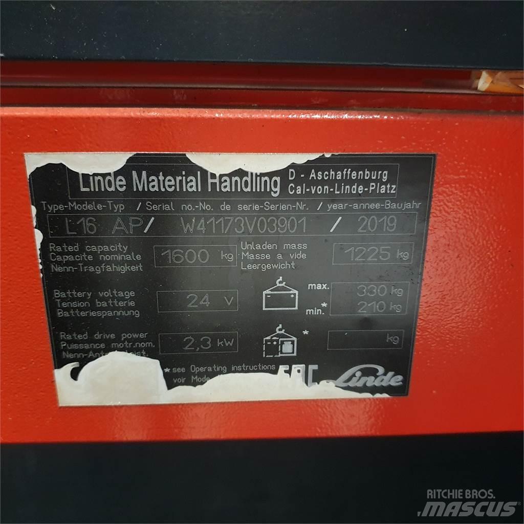 Linde L16APi Stapelaar meeloop