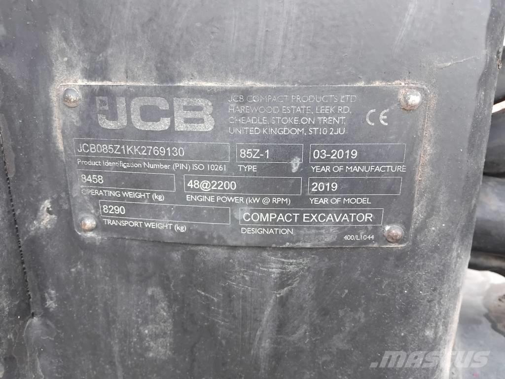 JCB 85 Z Minigraafmachines < 7t