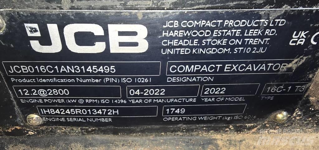JCB 16C-1 Minigraafmachines < 7t