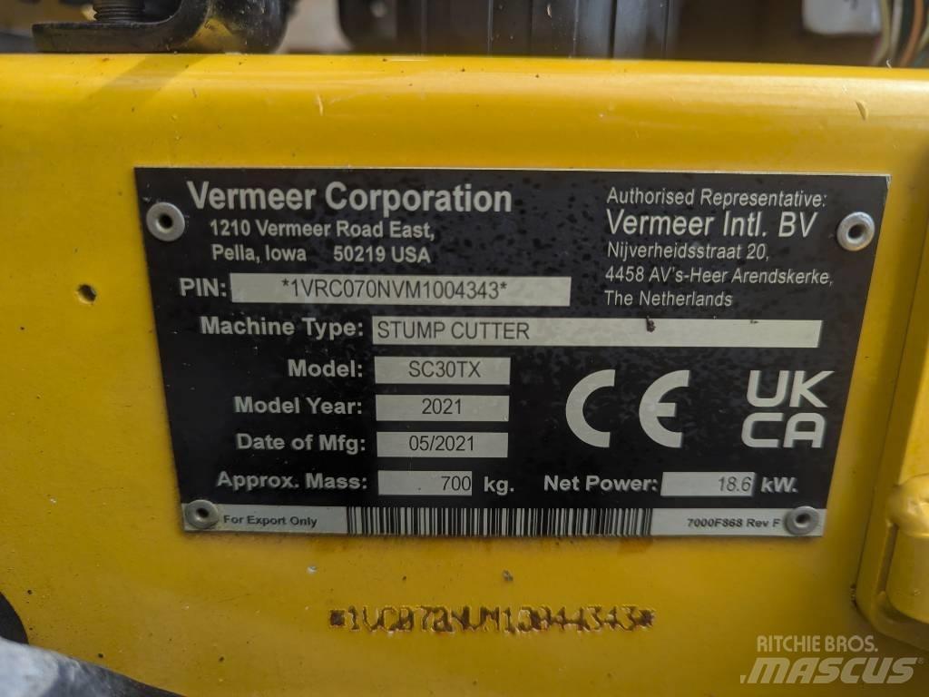 Vermeer SC30TX Boomstronkfrees