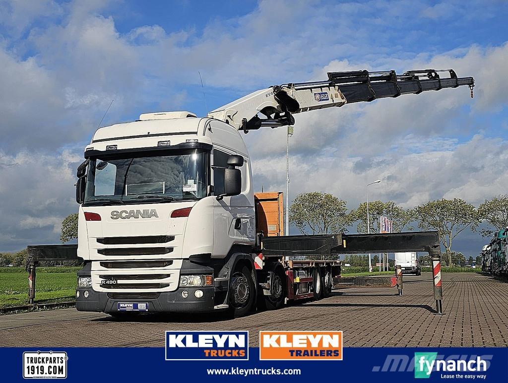 Scania R490 Platte bakwagens