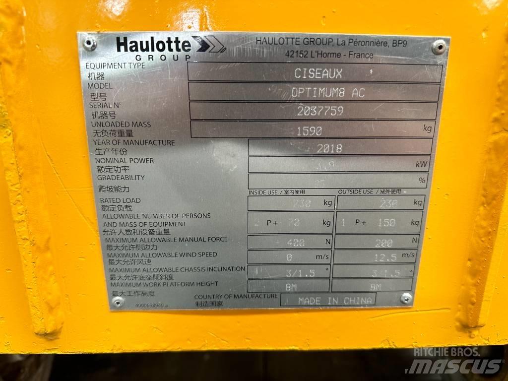 Haulotte OPTIMUM 8 Schaarhoogwerkers