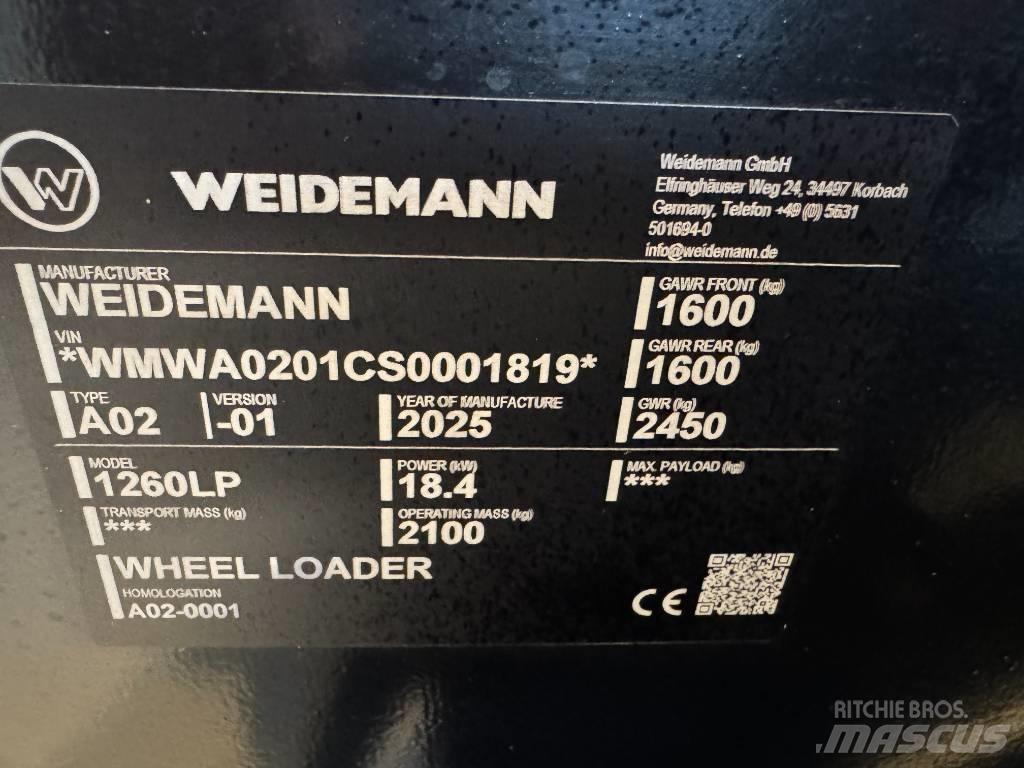 Weidemann 1260 LP Knik- en schrankladers
