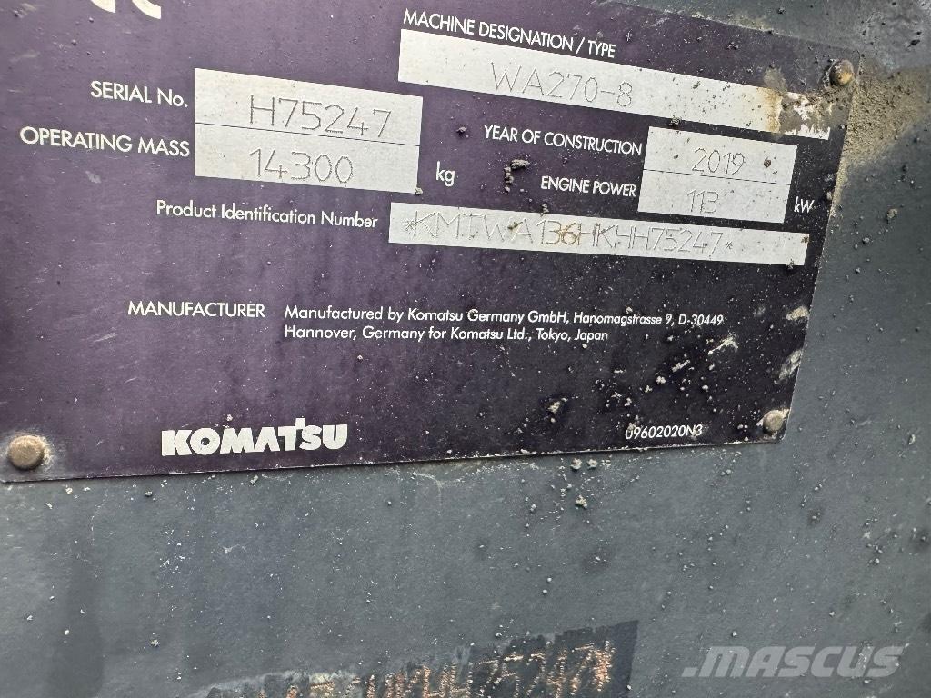 Komatsu WA 270-8 Wielladers