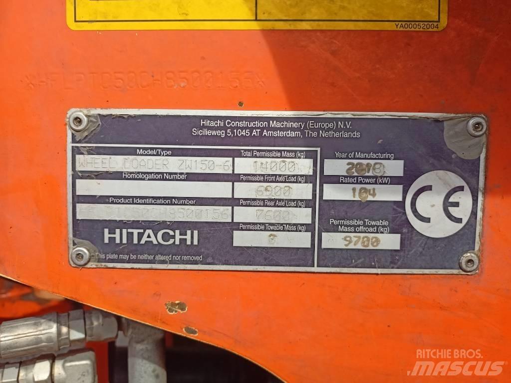 Hitachi ZW150 Wielladers