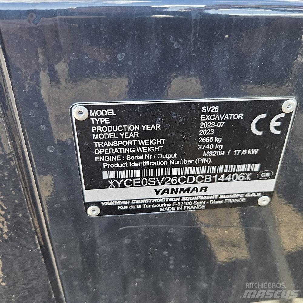 Yanmar SV 26 Minigraafmachines < 7t