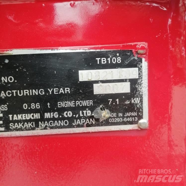 Takeuchi TB108 Minigraafmachines < 7t