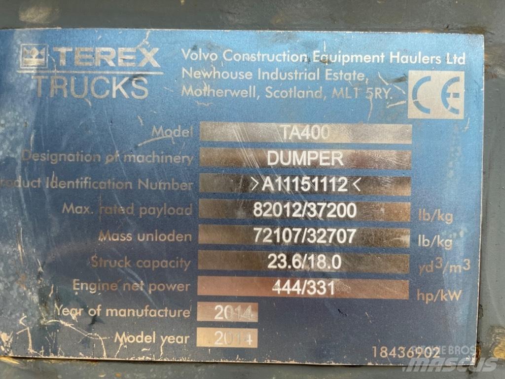 Terex TA 400 Knik dumptrucks