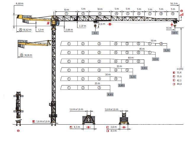 Potain MDT 128 Torenkranen