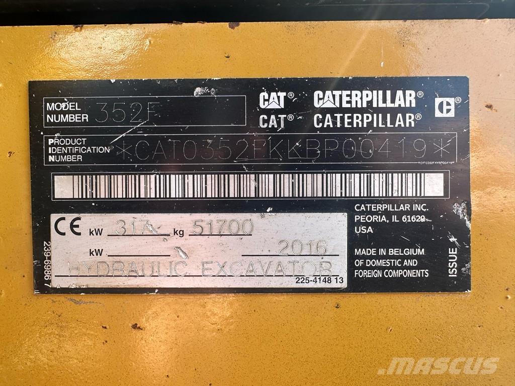 CAT 352F Rupsgraafmachines