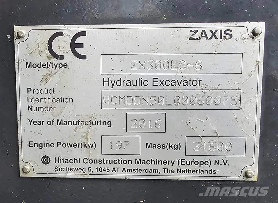 Hitachi ZX 300 LC-6 Rupsgraafmachines