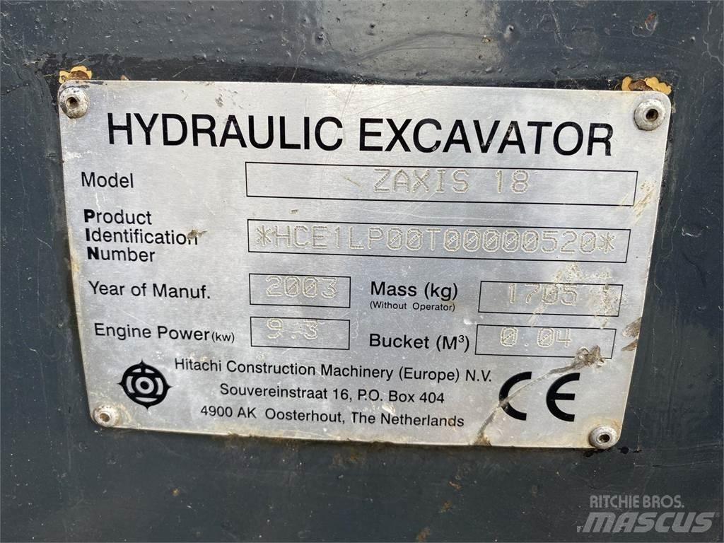 Hitachi ZX18 Wielgraafmachines