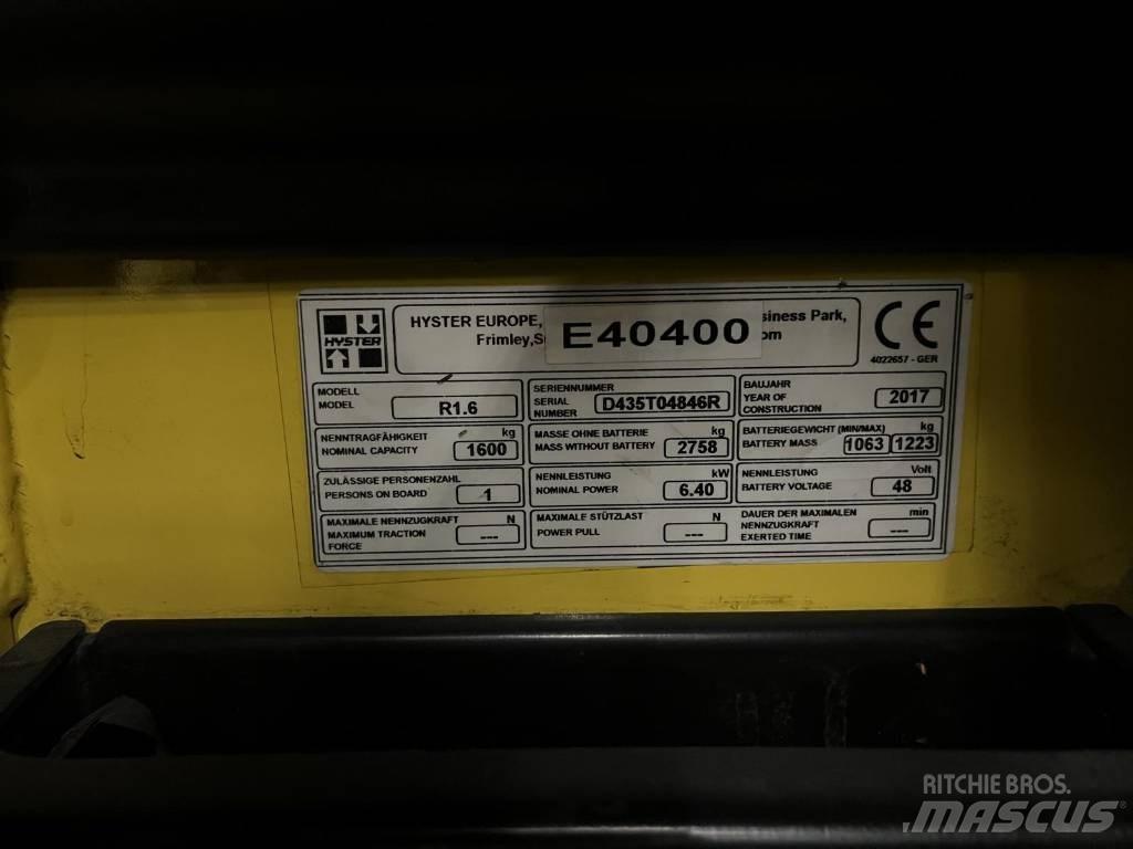Hyster R1.6 Reachtruck voor hoog niveau