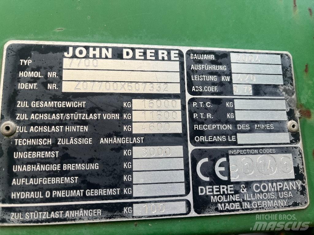 John Deere 7700 Zelfrijdende veldhakselaars