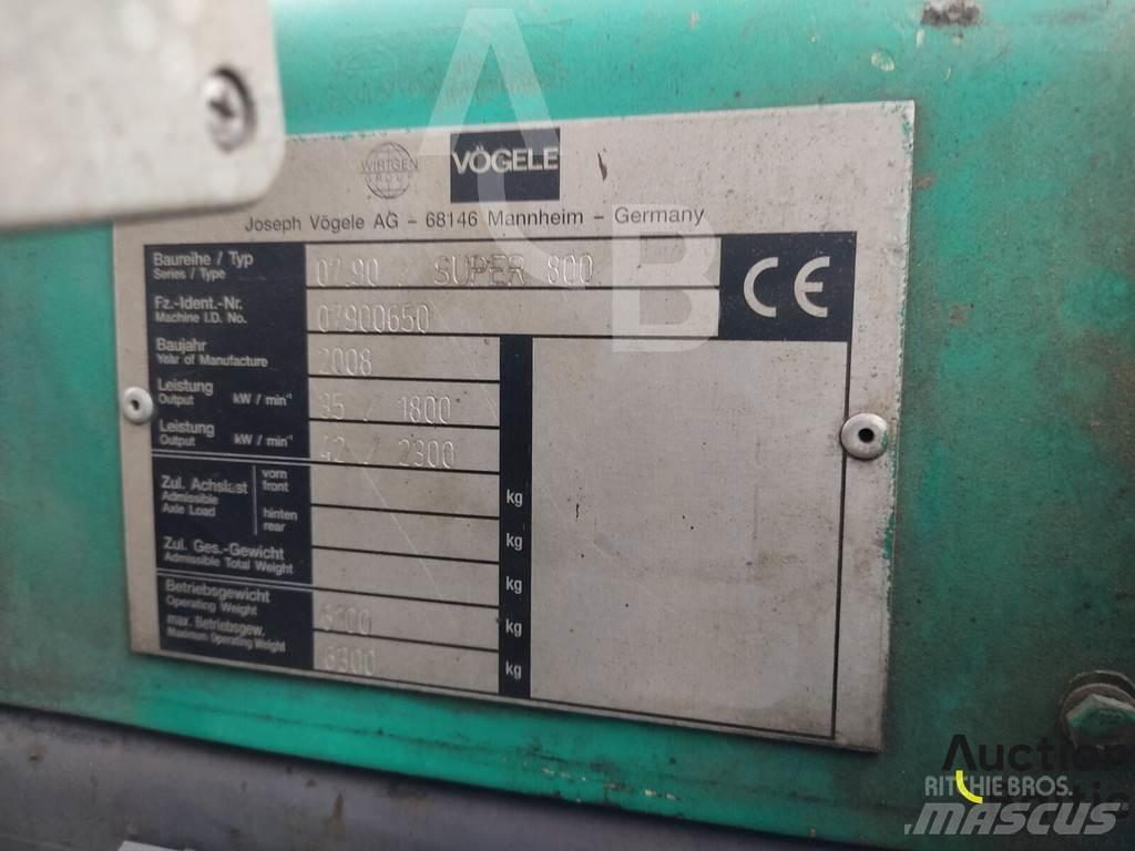 Vögele Super 800 Asfaltafwerkmachines