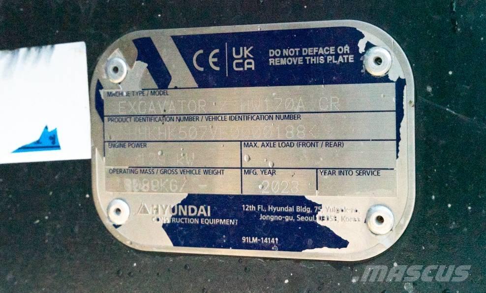 Hyundai HW 170 ACR Wielgraafmachines