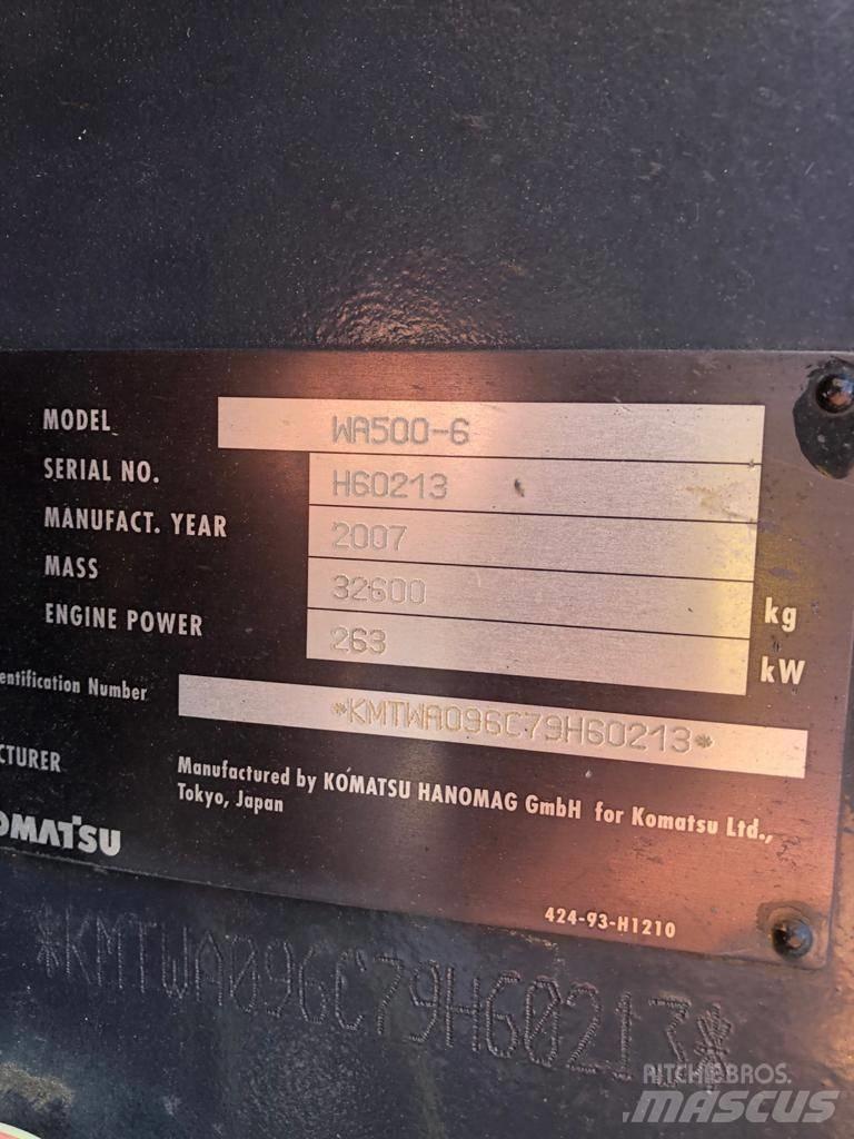 Komatsu WA500-6 Wielladers