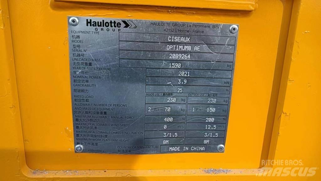Haulotte OPTIMUM 8 Schaarhoogwerkers